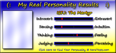 Take the Fun Personality Test @ NerdTests.com